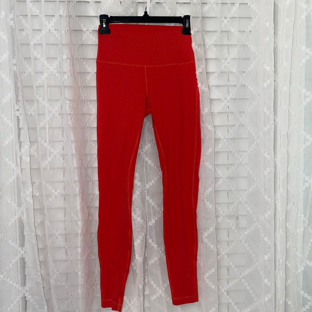 Red Lululemon Align Leggings